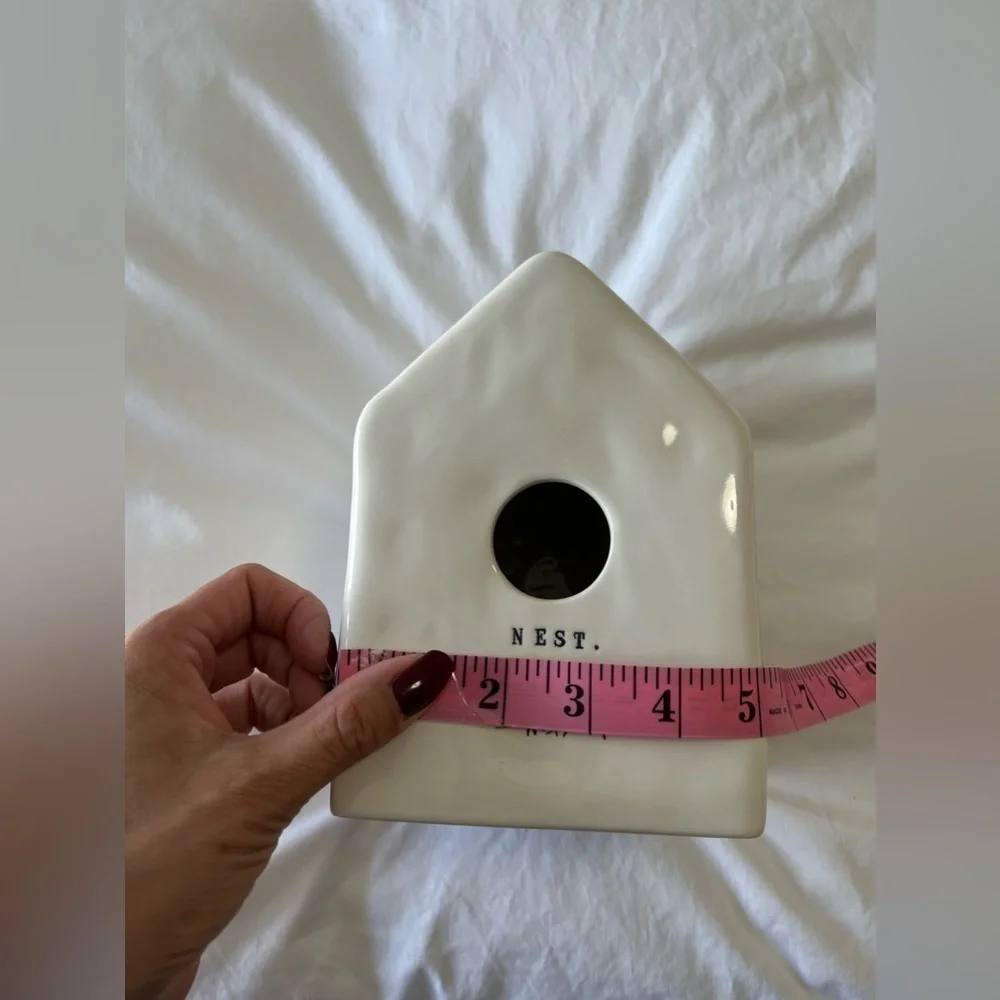 Rae Dunn Nest Square Birdhouse Four Sided Ceramic Artisan Collection By Magenta